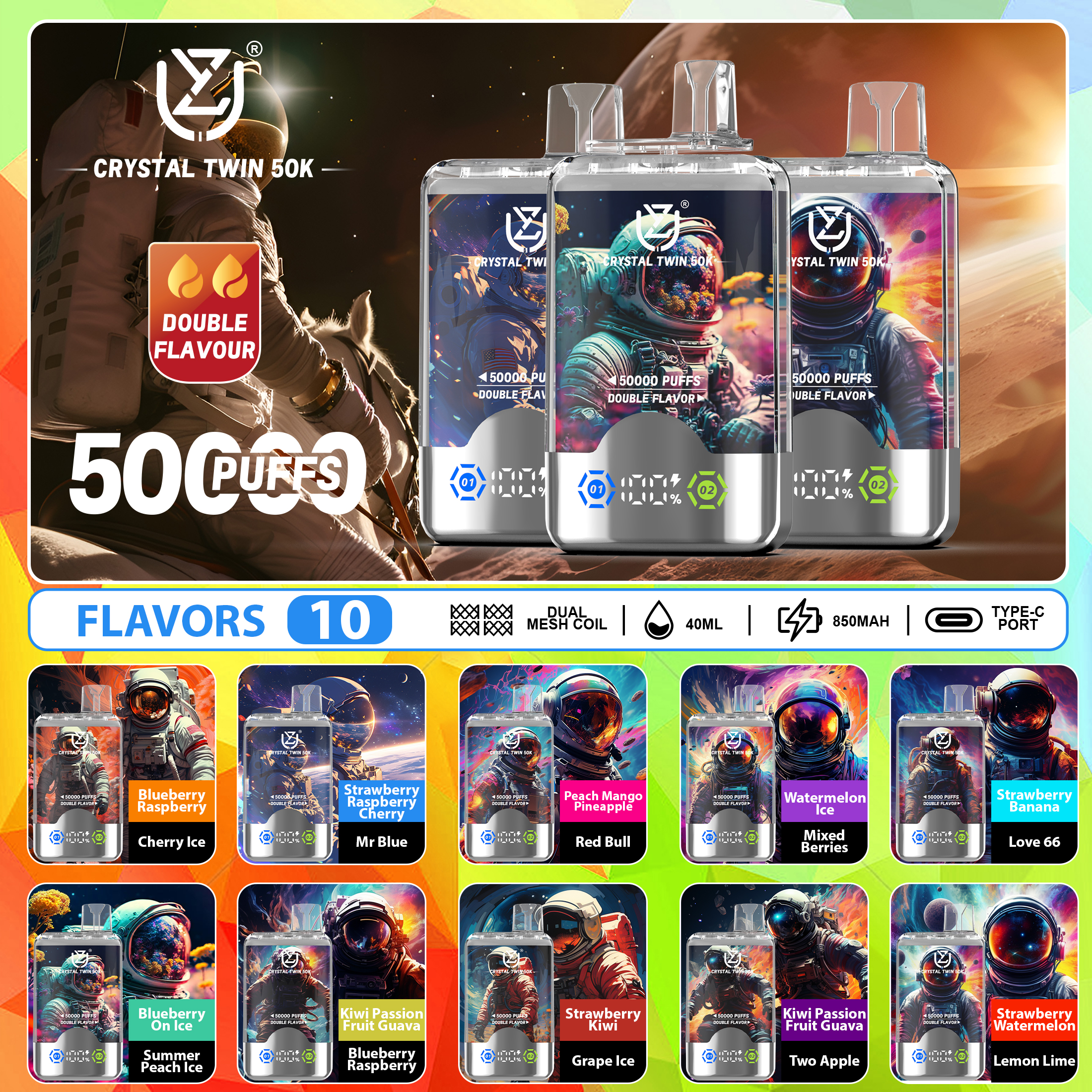 uzy 50000 puff Flavor