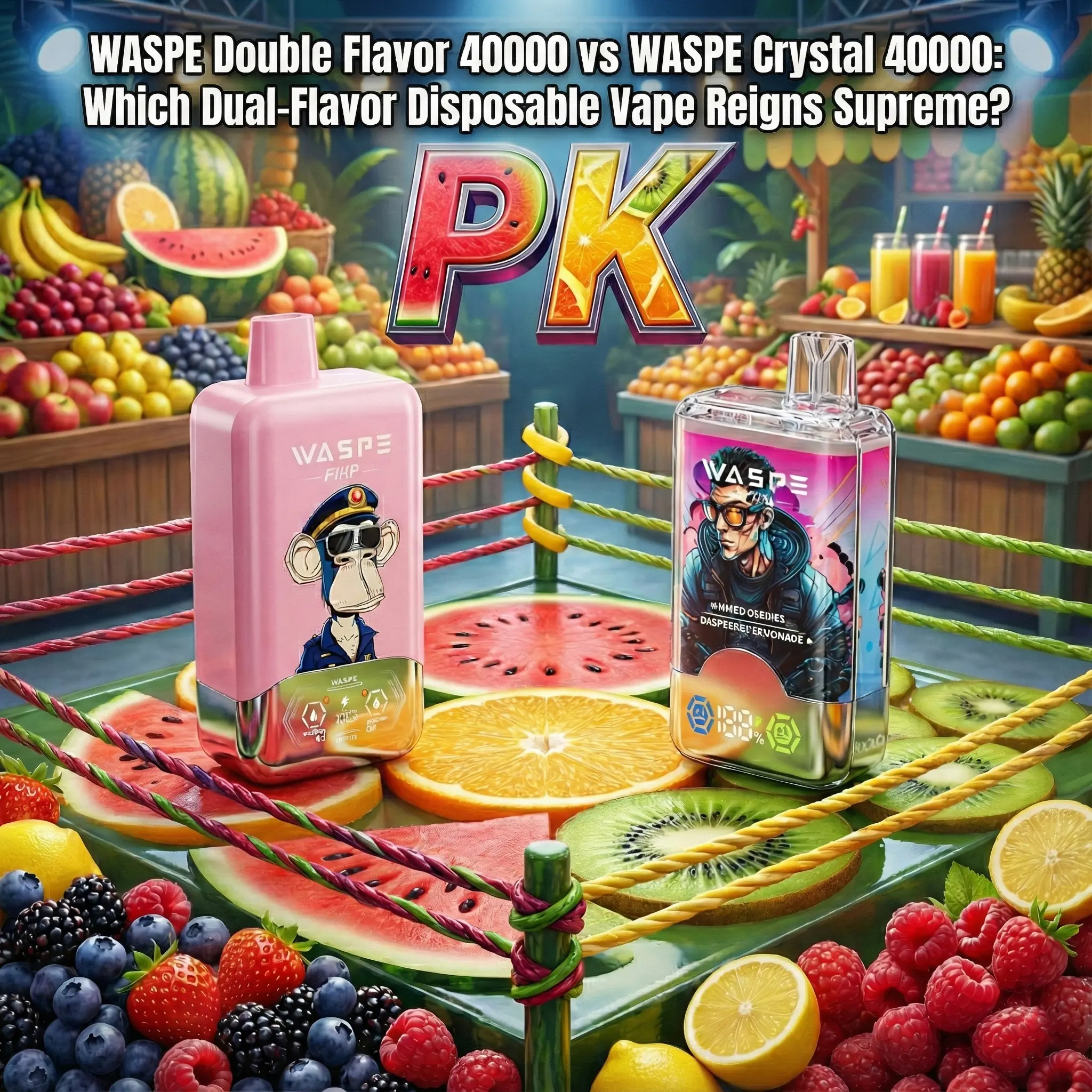 WASPE Double Flavor 40000 vs WASPE Crystal 40000