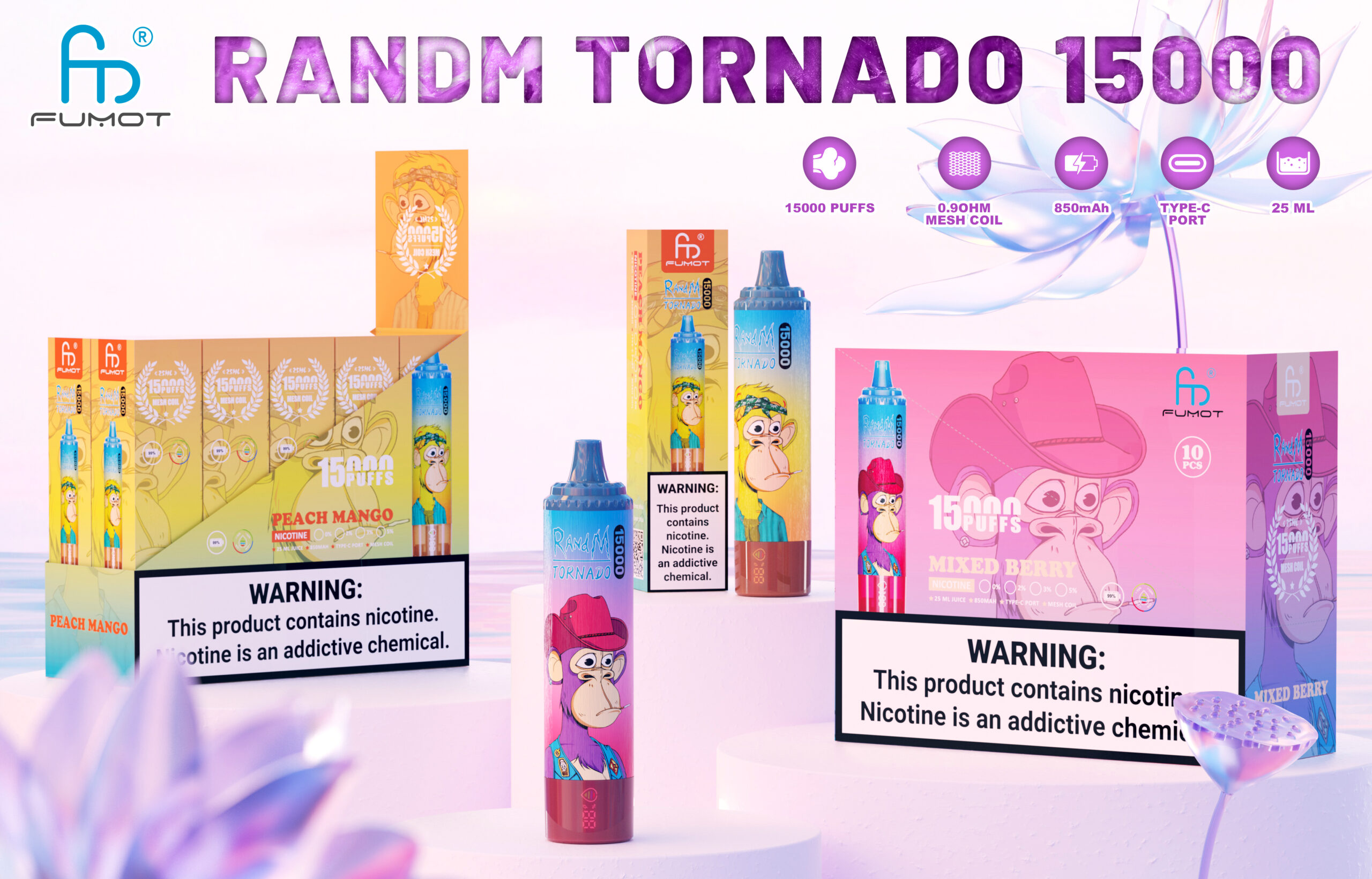 Randm tornado 15000 puffs Banner