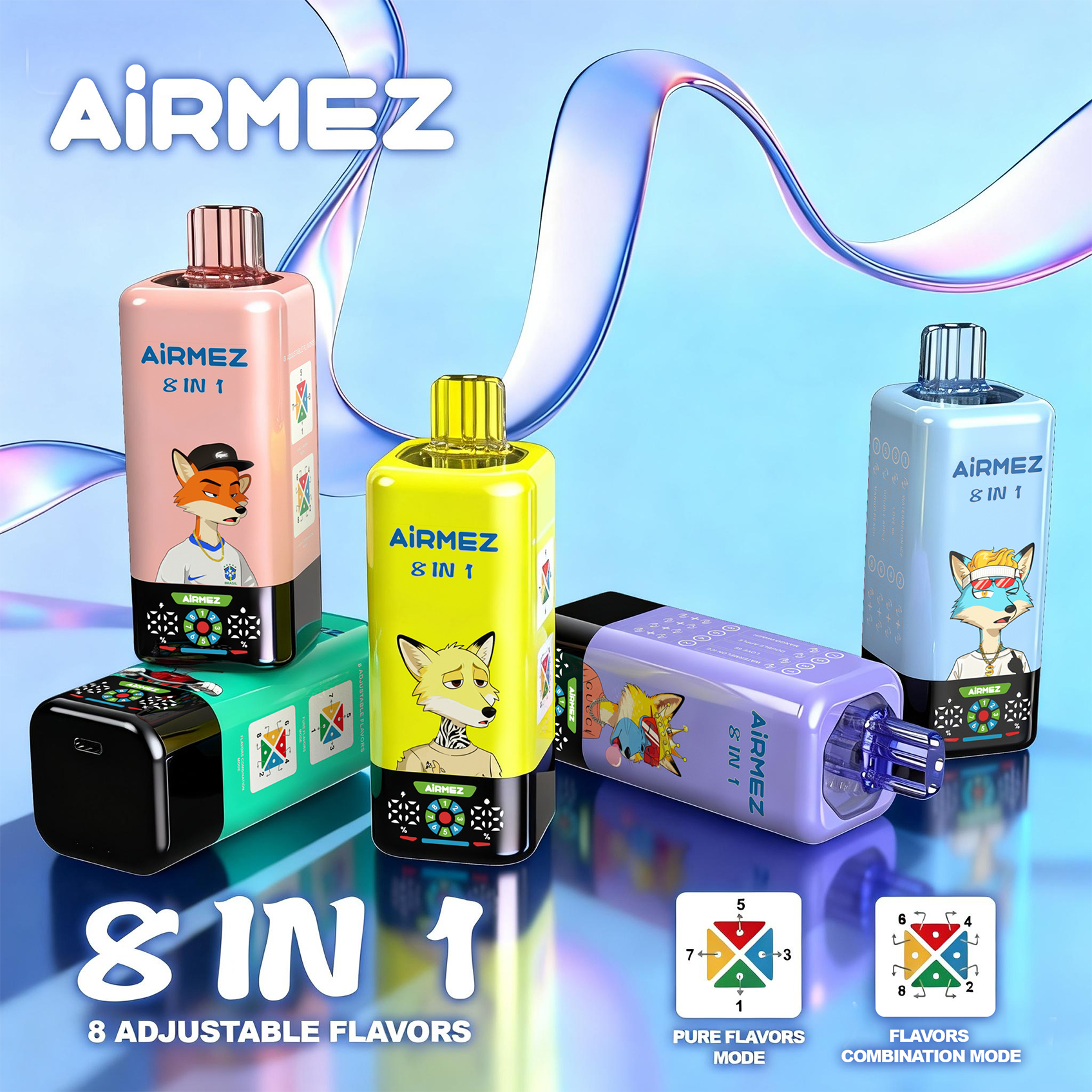 Airmez Fox 160K 8 in 1 Vape Airmez Fox 160K 8 in 1 Vape