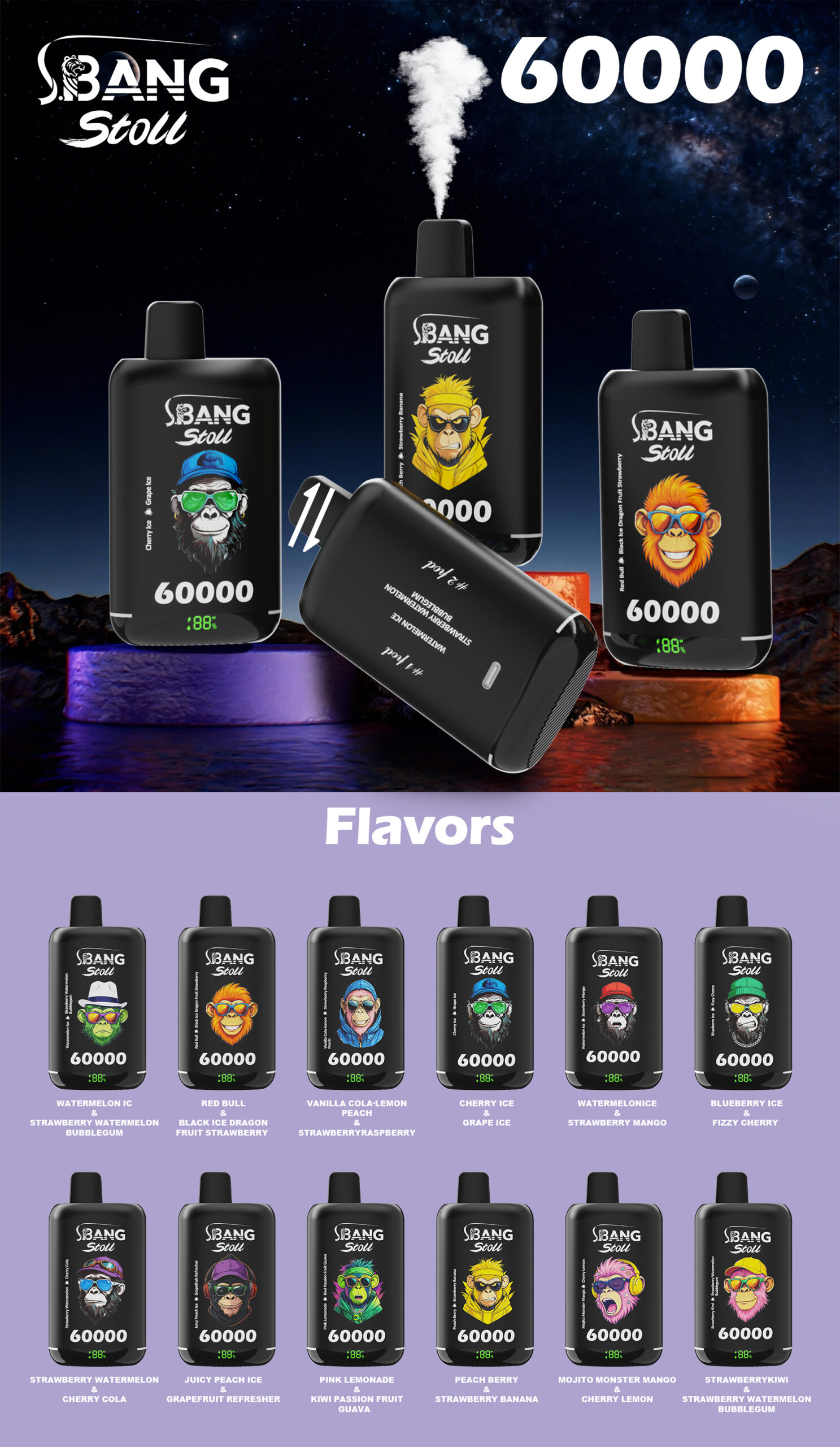 Bang Leader Stoll 60K Flavors
