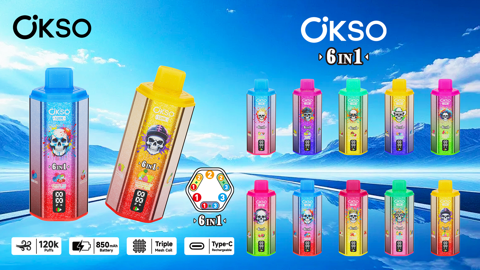 OKSO 6 in 1 120K Banner