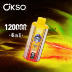 OKSO 6 in 1 120K Strawberry Gummy Bear & Pineapple Ice