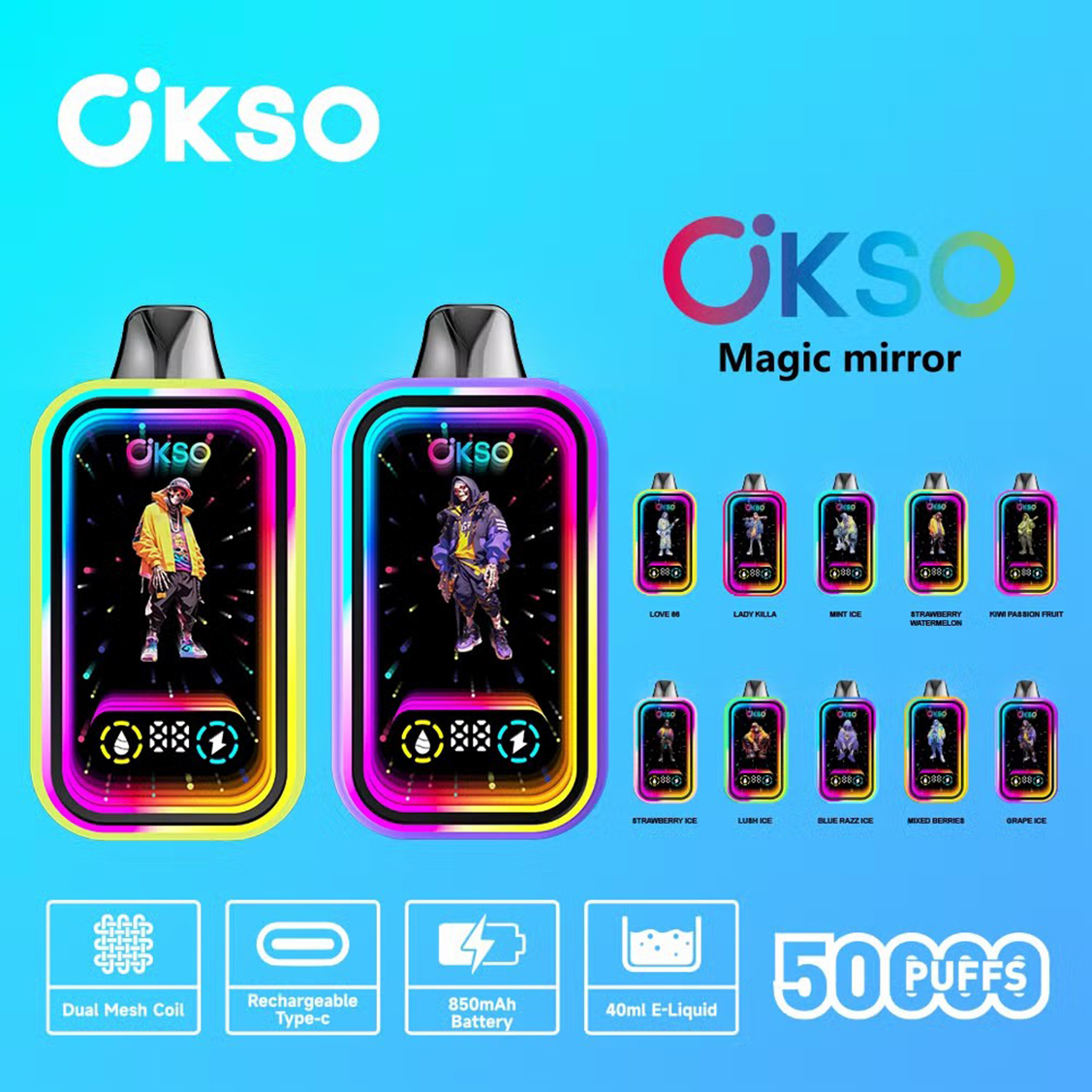 OKSO Magic Mirror 50K Disposable Vape OKSO Magic Mirror 50K Disposable Vape