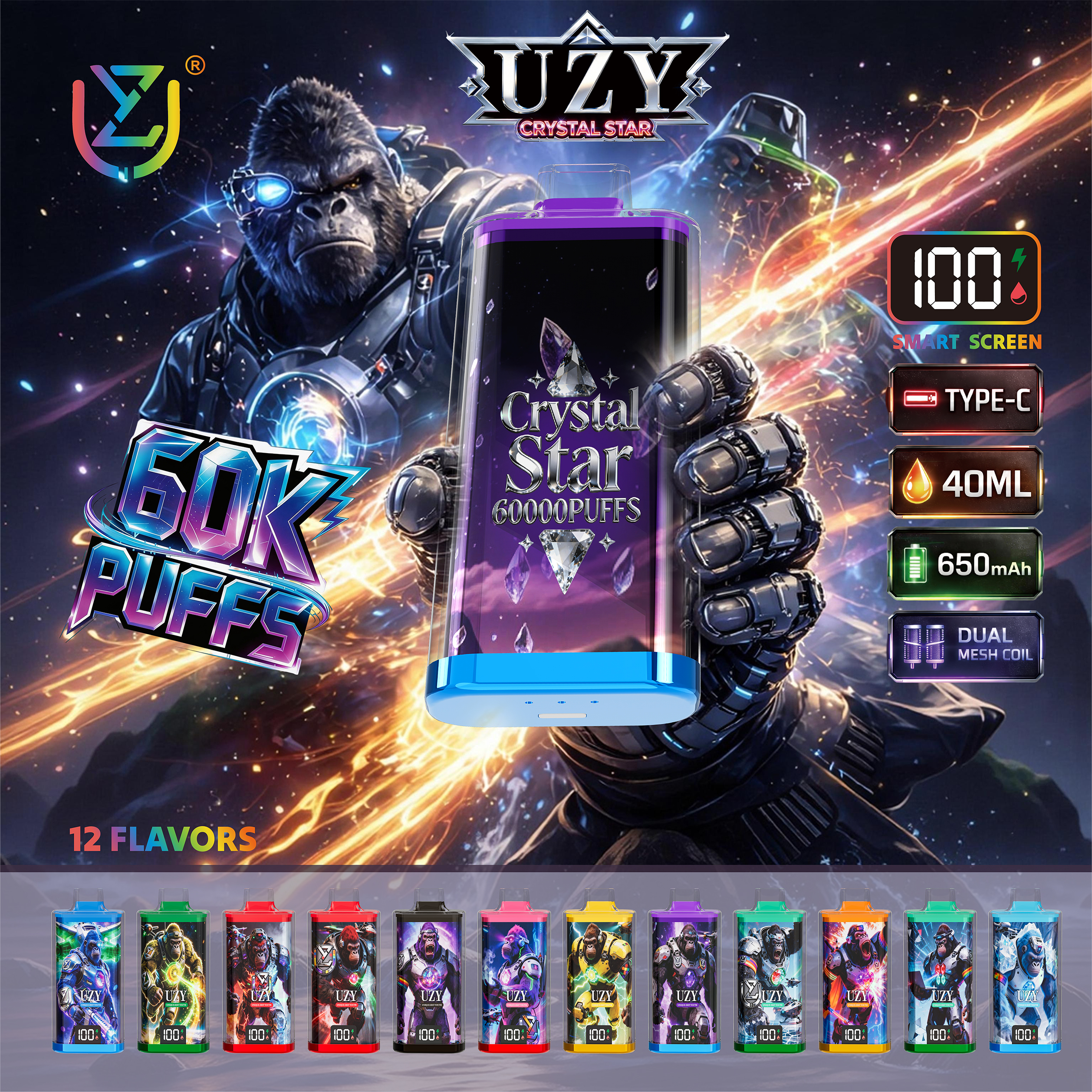 UZY Crystal Star 60K Banner UZY Crystal Star 60K Banner