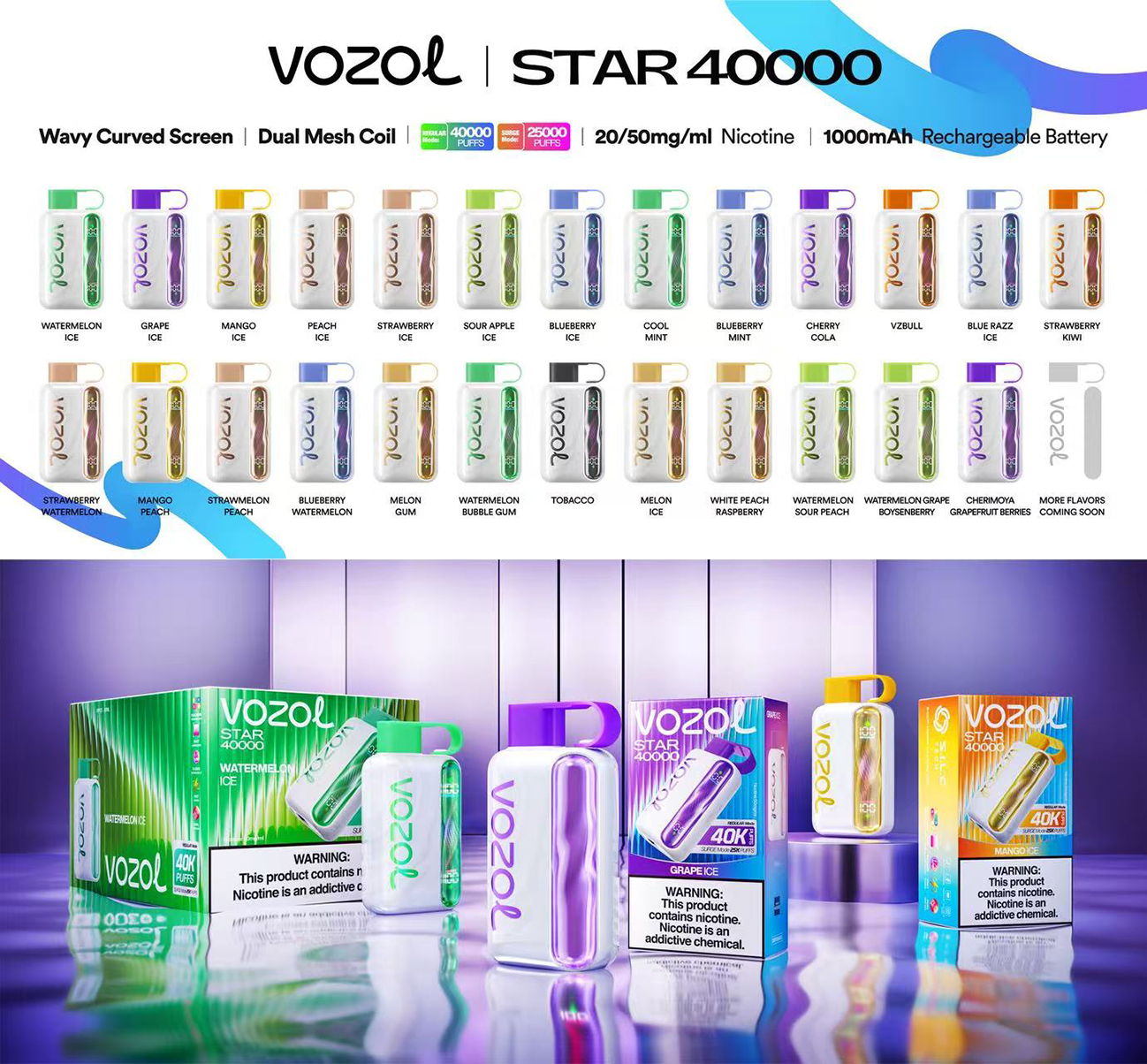 Vozol Star 40K Flavors Vozol Star 40K Flavors
